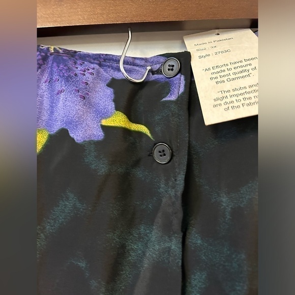 Esmeralda floral print faux wrap skirt - Picture 4 of 7